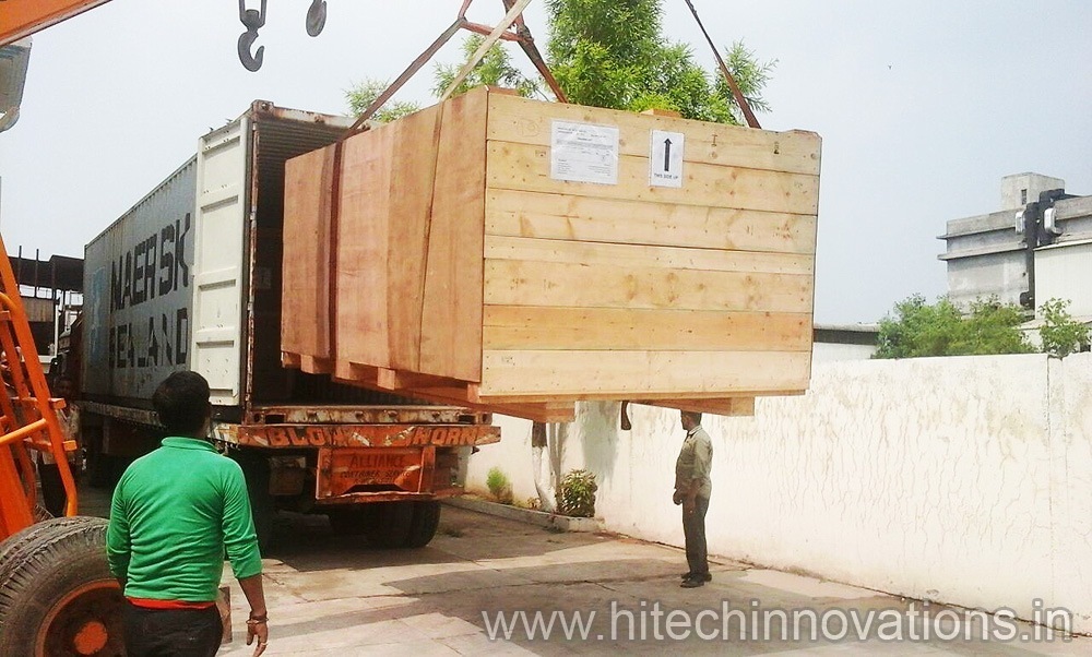 Wooden Shipping Crates Transit Packing Cases Boxes Loaded On Truck