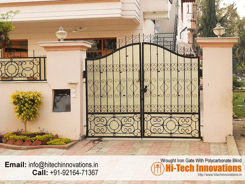 Wrought Iron Gate with Polycarbonate Sheet – HI-WRT001