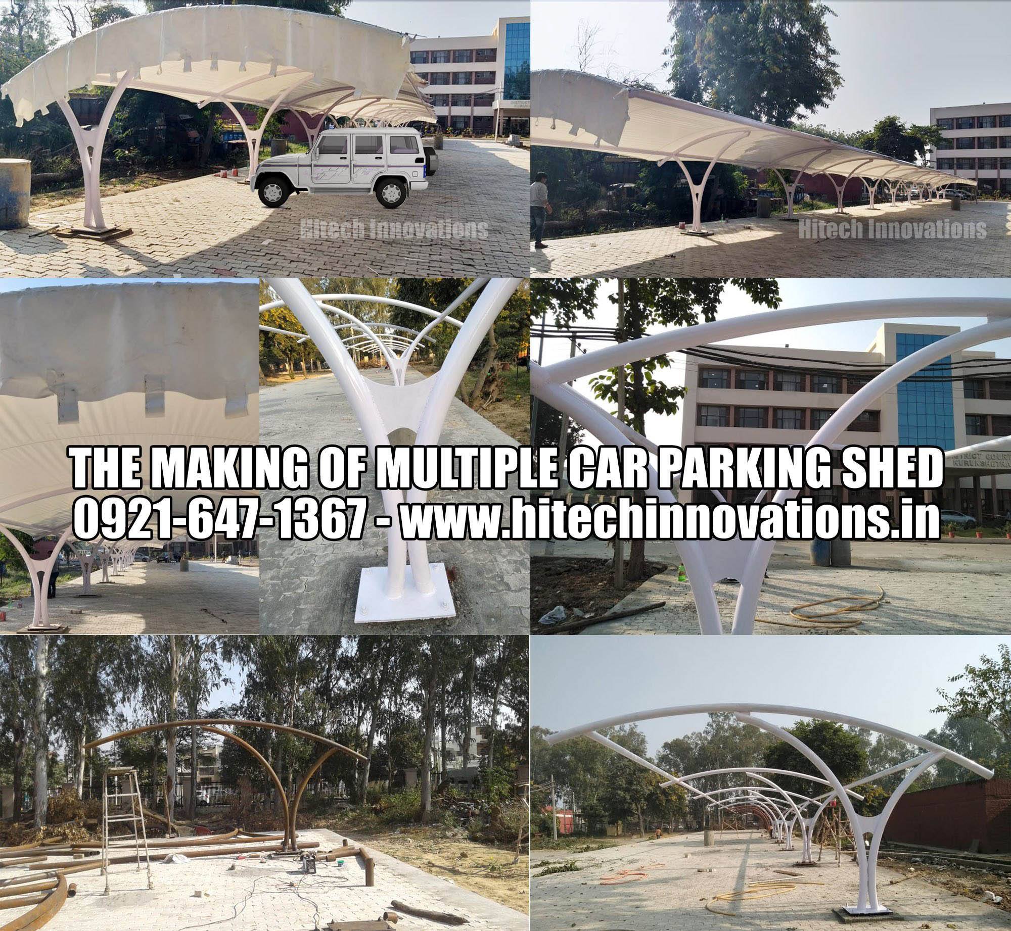 The Making of Car Parking Shed for Multiple Cars at Kurukshetra District Court