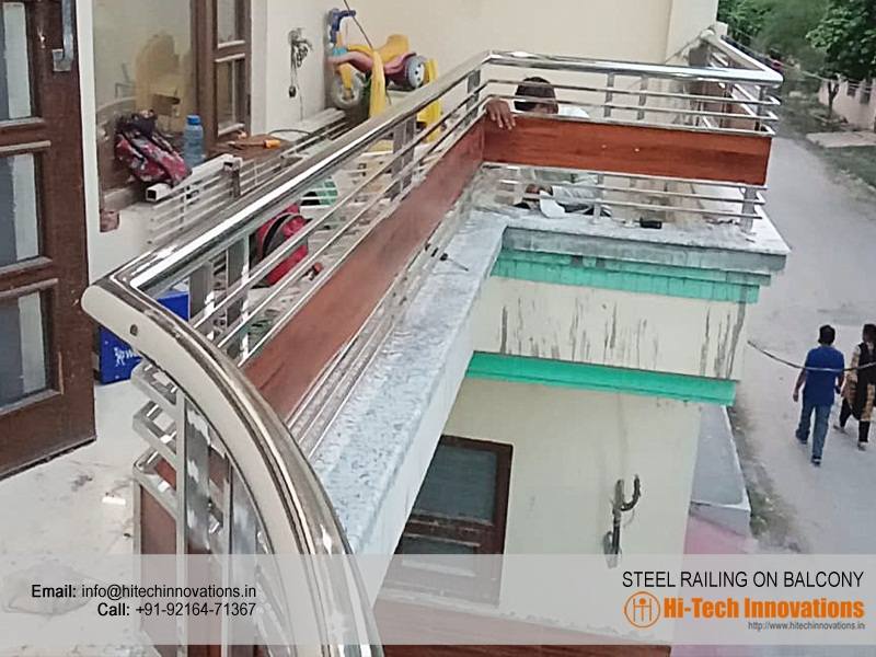 New Designer Steel Railing on Balcony