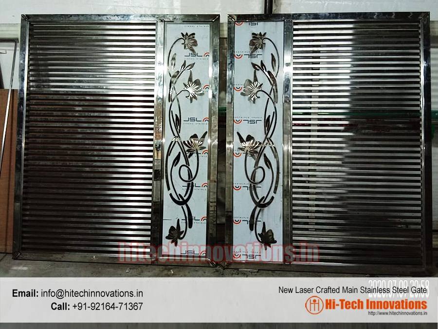 New Laser Crafted Steel Gate with Flowers