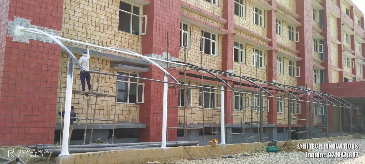 Best Paint Job on Tensile Structure Civil Hospital Ludhiana