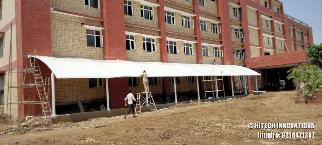 Completing Tensile Structure Civil Hospital Ludhiana