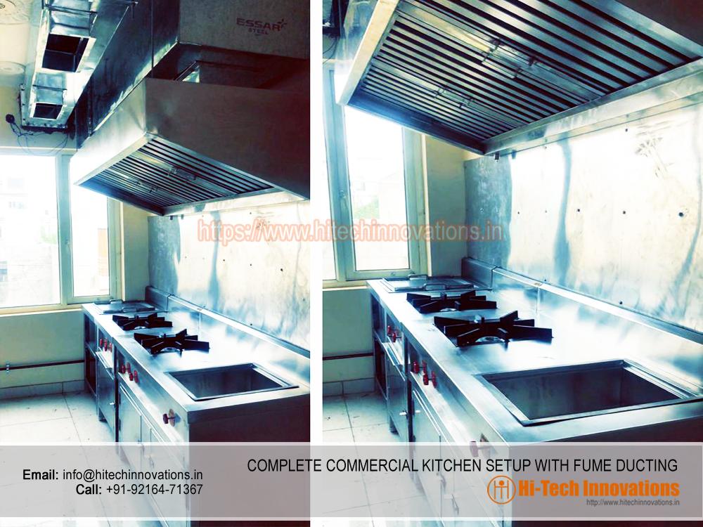 Complete Commercial Kitchen Setup with Fume Ducting