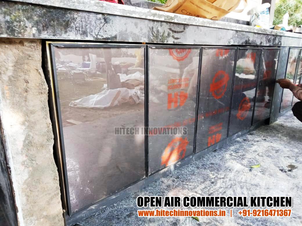 Cabinets of Open Air Commercial Kitchen