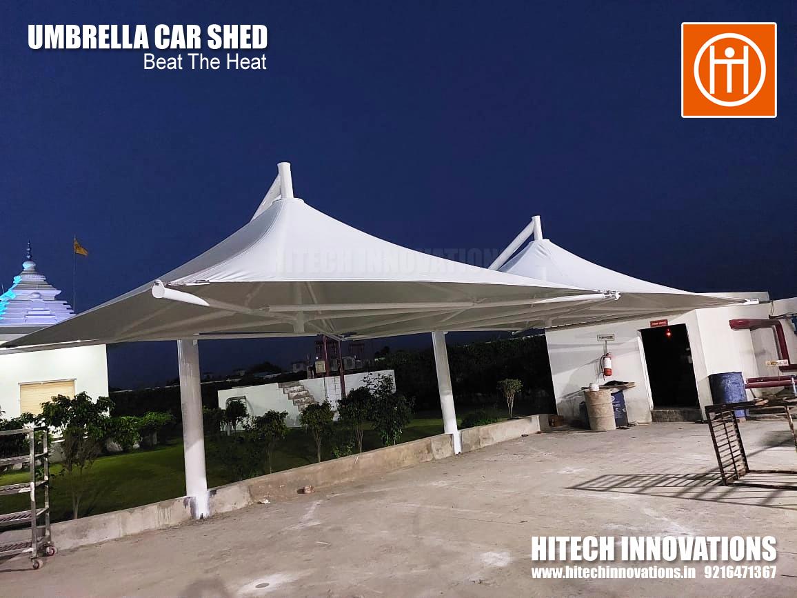Completed Umbrella Car Shed in Khanna
