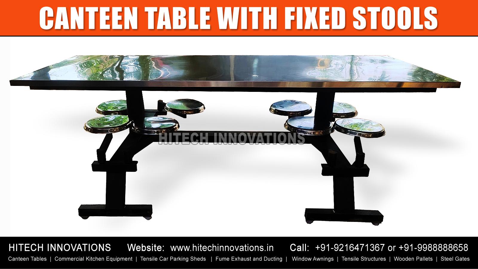 Canteen Table With Fixed Stools