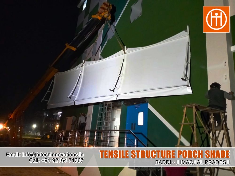 Installing Tensile Porch Structure