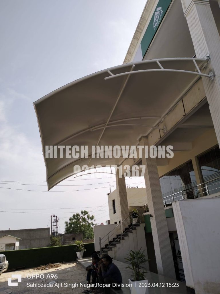 Tensile Showroom Canopy for Motia Group - Zirakpur Mohali | Hitech ...