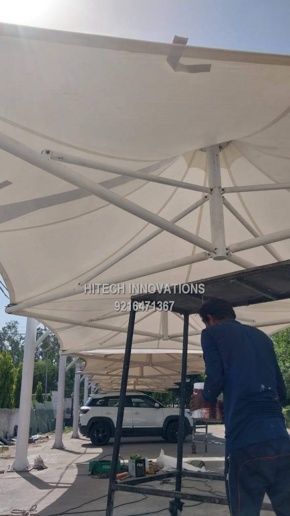 Conical Umbrella Car Parking Shade Manufacturer Ambala Karnal Panipat