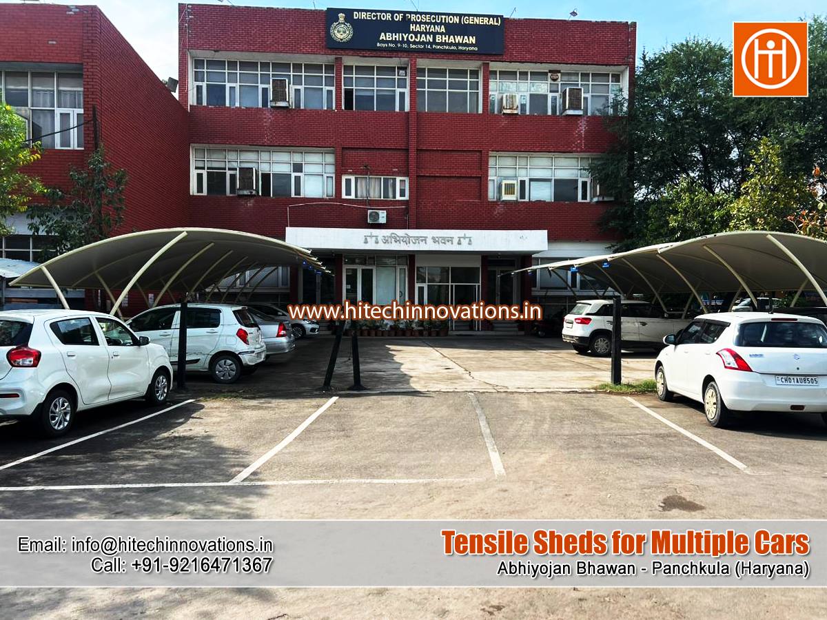 Completed installation of Tensile Shed for Multiple Cars