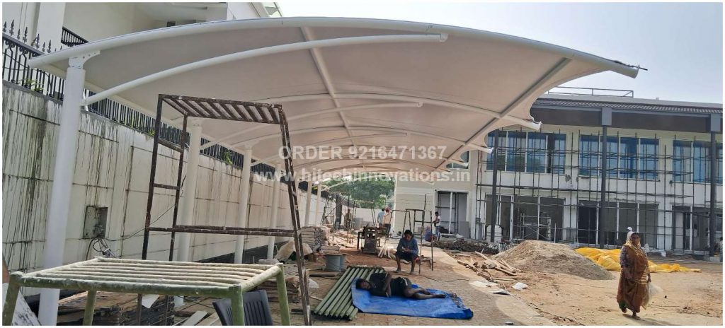 Tensile Structure Car Parking - Ludhiana Chandigarh Kharar Trident ...