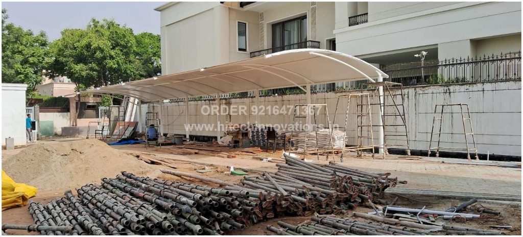 Tensile Structure Car Parking - Ludhiana Chandigarh Kharar Trident ...