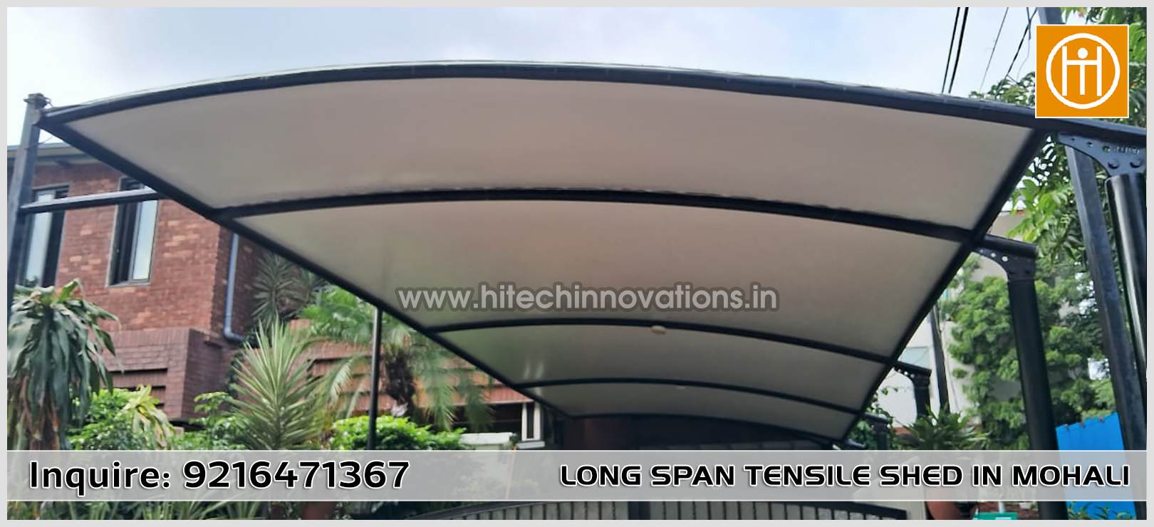 Long Tensile Car Parking Shed in Mohali 