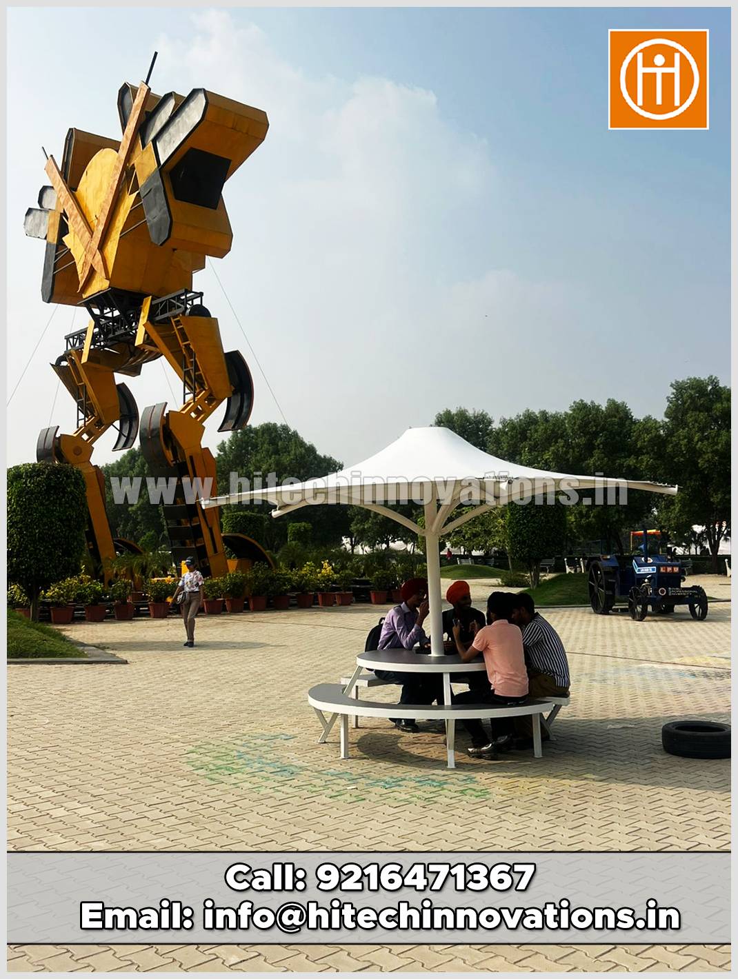 Unipole Tensile Cone Structure at Lovely Professional University for the Students in Jalandhar