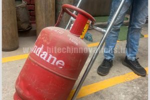 Heavy Duty Stainless Steel LPG Gas Cylinder Trolley with Wheels and Handle