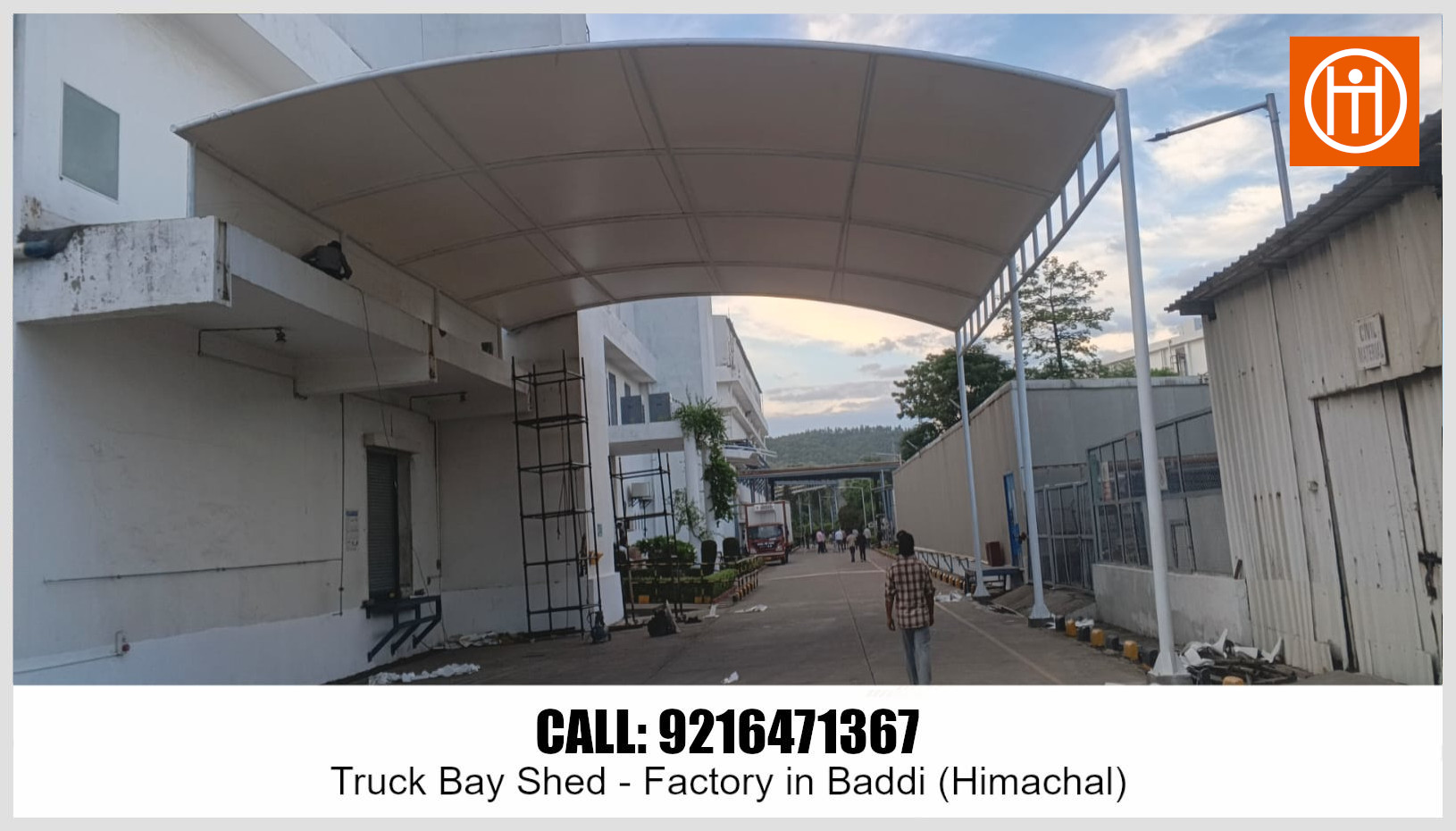 High-quality tensile shade installed by ISO 9001:2015 certified Hitech Innovations in Baddi