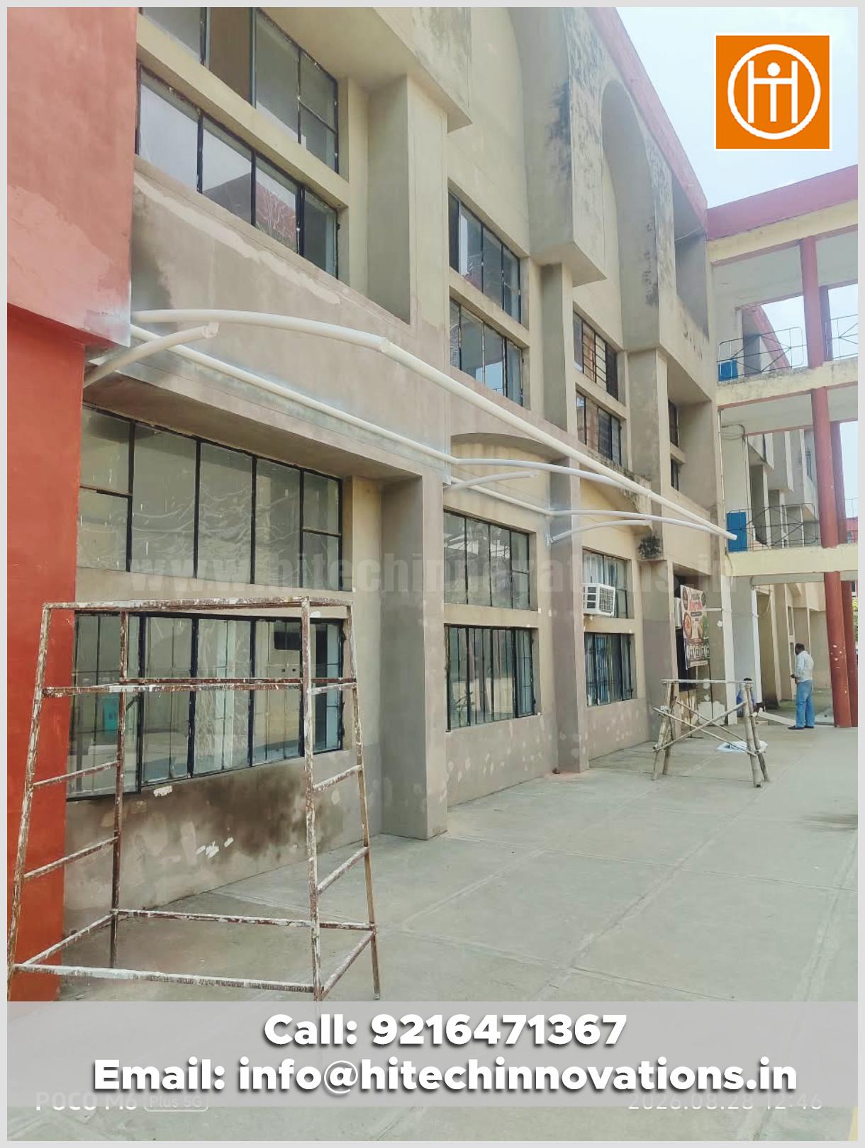 The making of wide span tensile window shade structure
